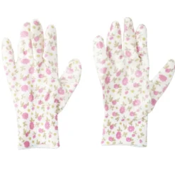Paire de gants jardin motif floral 13x24cm (3 modèles)