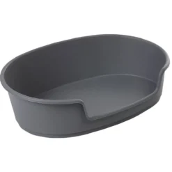 Panier chien plastique rigide gris 60x89cm