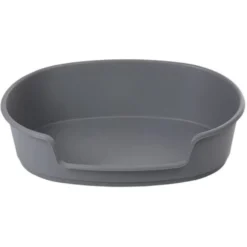 Panier chien plastique rigide gris 40x70cm