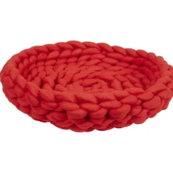 Panier de couchage avec galette rouge