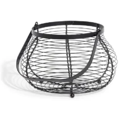 Panier à oeufs avec poignée métal noir