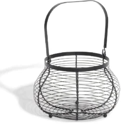 Panier à oeufs avec poignée métal noir