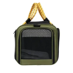 Panière de transport pour animaux plastique souple vert 45x30xH30cm