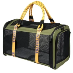Panière de transport pour animaux plastique souple vert 45x30xH30cm