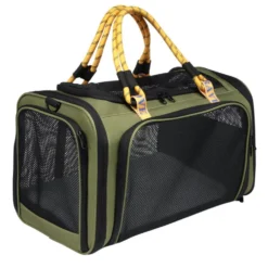 Panière de transport pour animaux plastique souple vert 45x30xH30cm