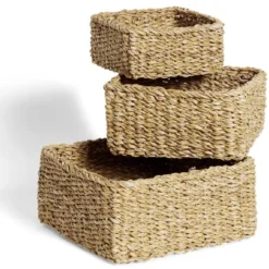 Panière osier carrée moyen modèle 22x22xH10cm
