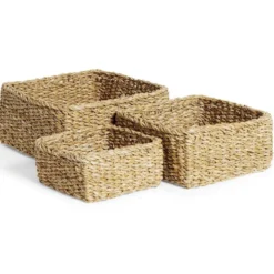 Panière osier carrée petit modèle 18x18xH8cm