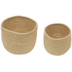 Panière ronde en coton x2