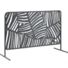 Panneau décoratif feuillage ajouré métal noir 50x90cm