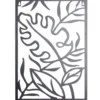 Panneau décoratif mural en métal noir motif feuillage 28xH40cm