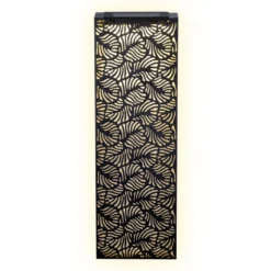 Panneau décoratif solaire en fer noir 20x5xH62cm