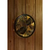 Panneau décoratif solaire 25LED rond en fer noir Ø40cm