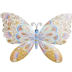 Papillon décoratif à suspendre en métal 37,5xH25cm