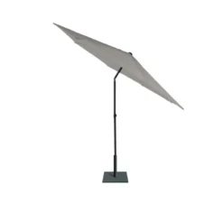 Parasol centré Java rond inclinable gris Ø250xH185-245cm