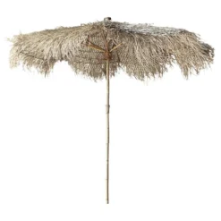Parasol centré Laos Ø270xH245cm bambou et plamier