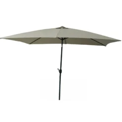 Parasol centré rectangle TIAGO taupe