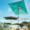 Parasol centré rectangle TIAGO gris