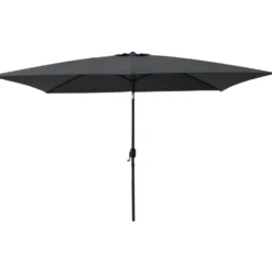 Parasol centré rectangle TIAGO gris