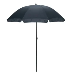 Parasol centré Sun rond inclinable gris foncé Ø160xH195cm