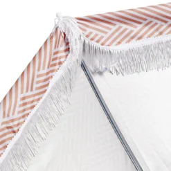 Parasol de plage blanc et rose Ø106xH80cm