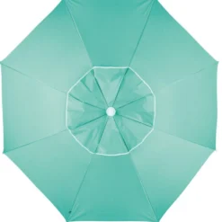 Parasol de plage bleu émeraude UV UPF50+ Ø180xH195cm