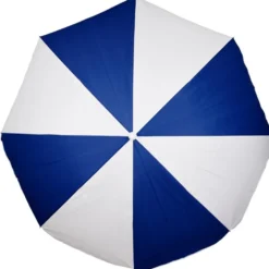 Parasol de plage Funky blanc et bleu Ø160xH195cm