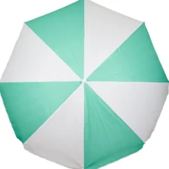 Parasol de plage Funky blanc et vert Ø160xH195cm