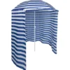 Parasol de plage rayé à rideaux Ø200xH210cm