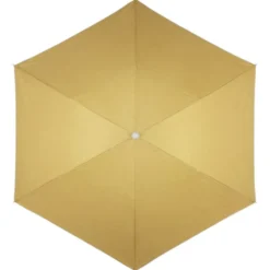 Parasol de plage UPF 50+ toile colorée Ø140xH175cm (2 modèles bleu ou jaune)