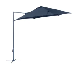 Parasol déporté rond Palao bleu Ø270xH245cm