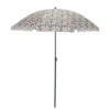 Parasol rond centré inclinable Sun motif feuillage UPF30+ Ø160xH195cm