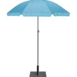 Parasol rond inclinable Sun déperlant bleu Ø160xH195cm