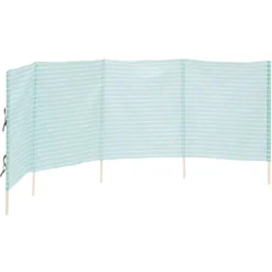 Paravent de plage Funky canvas 4 volets 5 piquets L300xH110cm