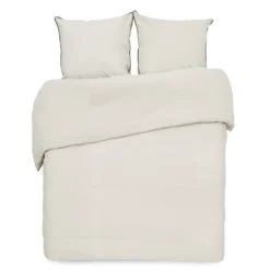 Parure de lit 2 personnes 240x220cm beige uni