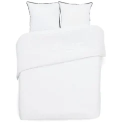 Parure de lit 2 personnes 260x240cm blanc uni