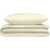 Parure de lit 1 personne 140x200cm avec taie polyester uni beige