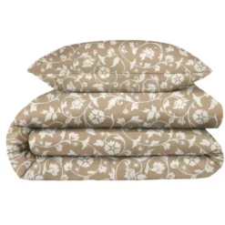 Parure de lit 1 personne 140x200cm polyester imprimé tropical (3 modèles)