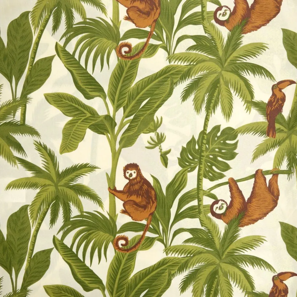 Parure de lit 1 personne 140x200cm polyester imprimé tropical (3 modèles)
