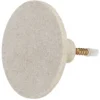 Patère murale ronde beige polyrésine Ø8cm