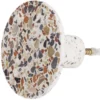 Patère murale ronde motif terrazzo polyrésine Ø8cm