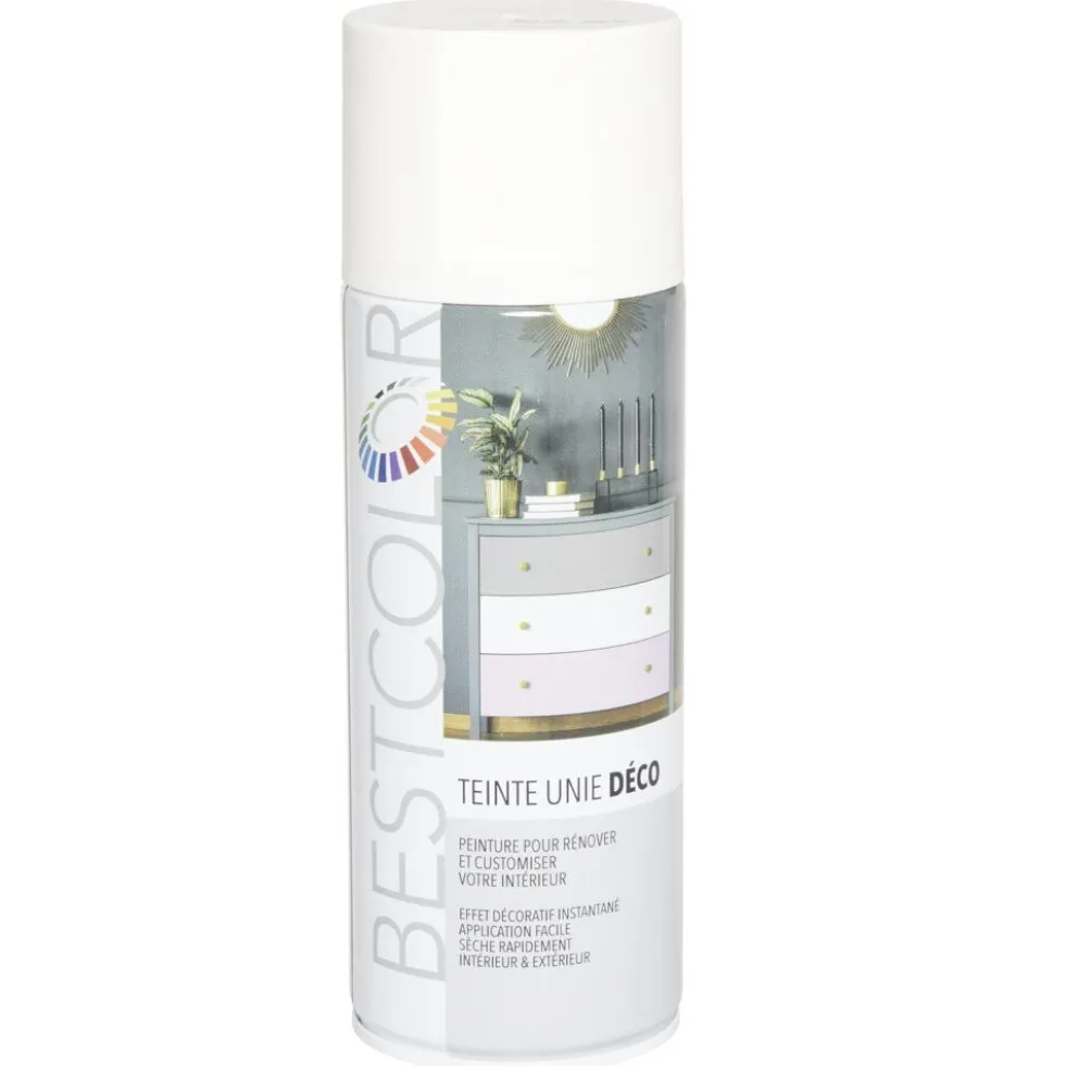 Peinture aérosol Blanc satiné 400 ml