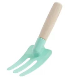 Pelle et râteau de plage plastique et bois 6x4xH17cm (4 pièces)