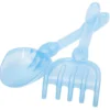 Pelle et râteau de plage plastique pailleté L30cm (3 modèles)