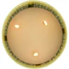 Photophore en métal jaune avec 2 bougies à la citronnelle 3 mèches 12H