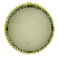 Photophore en métal jaune avec 2 bougies à la citronnelle 3 mèches 12H
