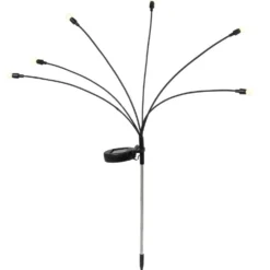 Pic bulbe effet lucioles solaire à LED blanc chaud H70cm