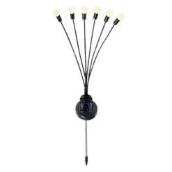 Pic solaire 6 bulles LED blanc chaud H70cm