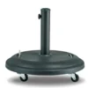 Pied de parasol rond en béton revêtement plastique noir 25 kg