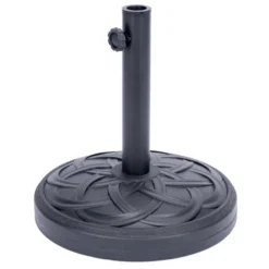 Pied de parasol rond plastique noir 12kg Ø35xH37cm
