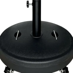 Pied de parasol à roulettes 35kg Ø50xH42cm noir
